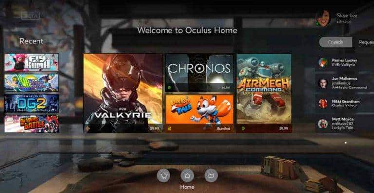 Bezahlung mit PayPal bei Oculus Home
