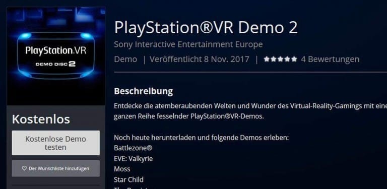 PlayStation VR Demo Disc 2