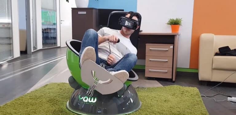Yaw VR der tragbare Bewegungssimulator