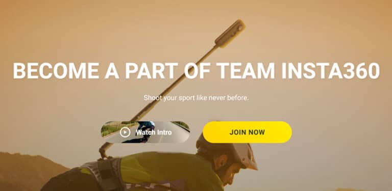 Team Insta360 Programm gestartet
